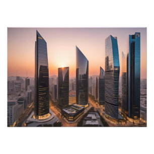 City modern business centre photo print