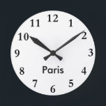 City Name Clock<br><div class="desc">Great wall clock for office use or travel themed decorating</div>