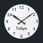 City Name Clock<br><div class="desc">Great wall clock for office use or travel themed decorating</div>