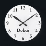 City Name Clock<br><div class="desc">Great wall clock for office use or travel themed decorating</div>