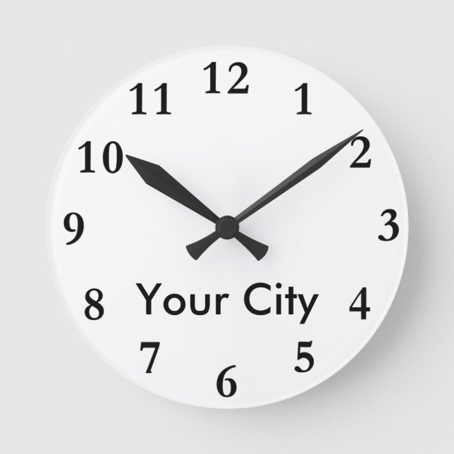 City Name Clock Template (Front)