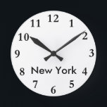 City Name Clock Template<br><div class="desc">Great wall clock for office use or travel themed decorating</div>