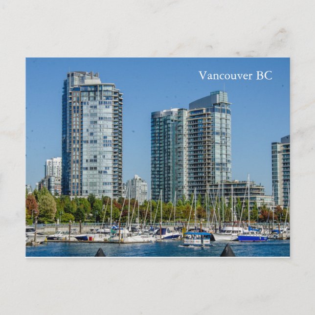 City near the beach Vancouver BC Postcard (Front)