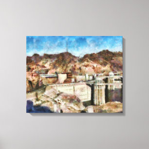 City - Nevada - Hoover Dam Canvas Print