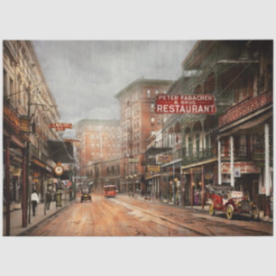 City - New Orleans - A look at St Charles Ave 1910 Tissue Paper