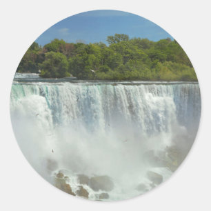 City - Niagara NY - The American Falls at Niagara Classic Round Sticker