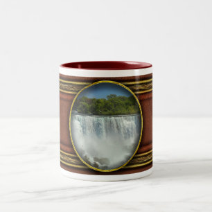 City - Niagara NY - The American Falls at Niagara Two-Tone Coffee Mug