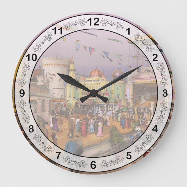 City - NY - Everything for your amusement 1905 Large Clock (Front)