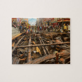 City - NY - Pipe maze 1891 Jigsaw Puzzle