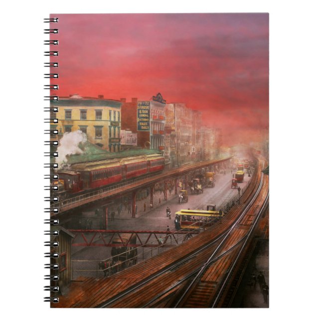 City - NY - Rush hour traffic - 1900 Notebook (Front)