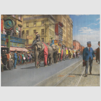 City - NY - The circus is coming to town 1920 Tissue Paper