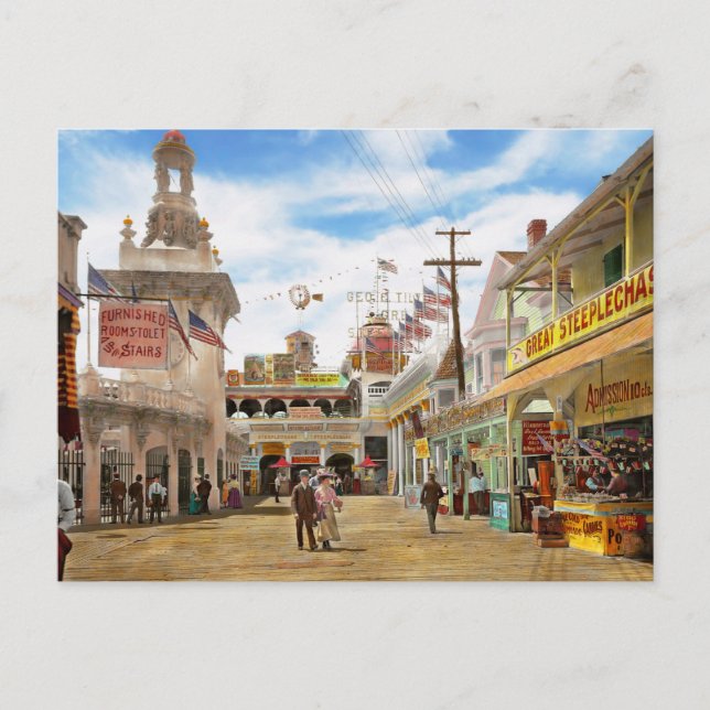 City - NY - The Great Steeplechase 1903 Postcard (Front)