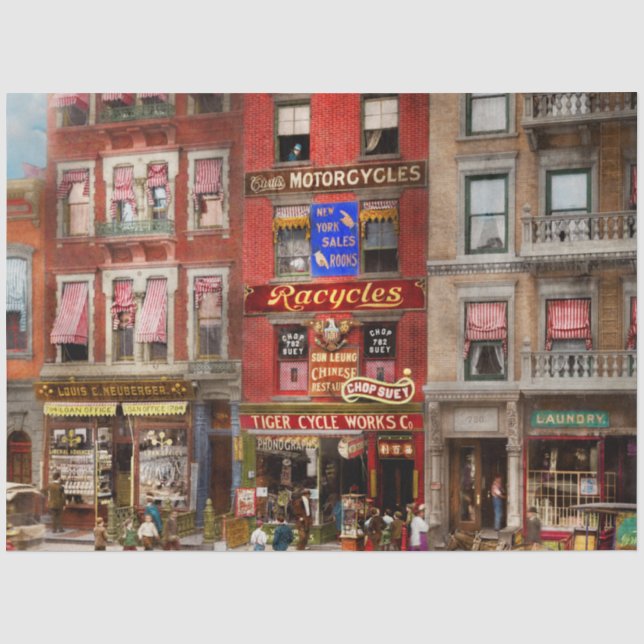 City - NY - Where the murder took place 1909 Tissue Paper (Front)