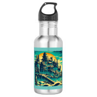 City of Atlantis 1 - Woodblock Style