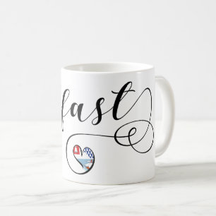 City of Belfast Flag In Heart Coffee Mug