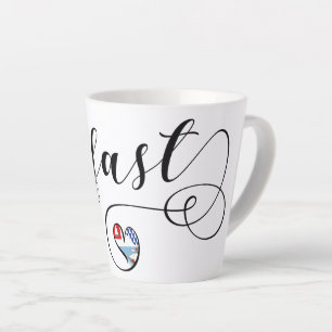 City of Belfast Flag In Heart Latte Mug