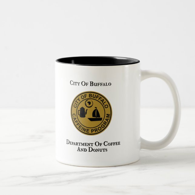 City of Buffalo Department of Coffee & Doughnuts Two-Tone Coffee Mug (Right)