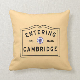 City of Cambridge Massachusetts Throw Pillow