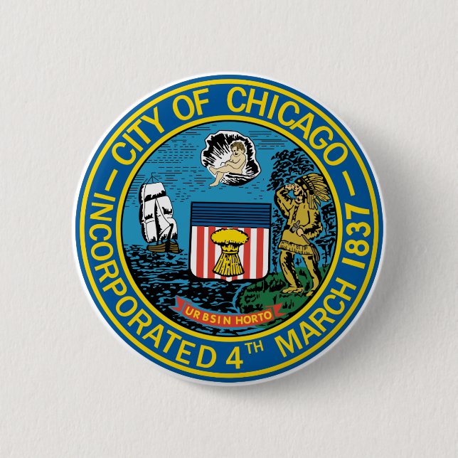 City of Chicago Seal 2 Inch Round Button (Front)