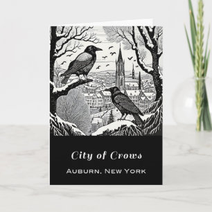 City of Crows 5x7 Carte pliée, vide à l'intérieur