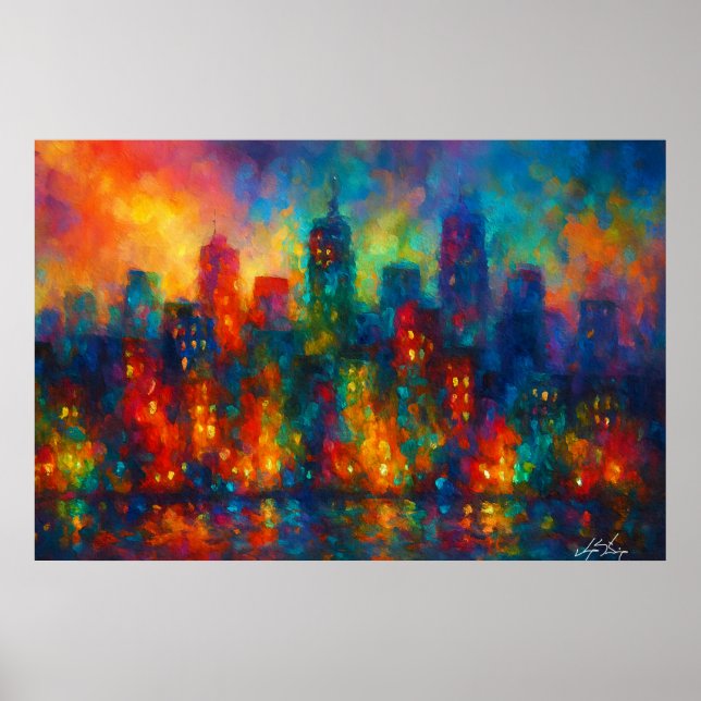 City of Echoes Cityscape Poster (Front)