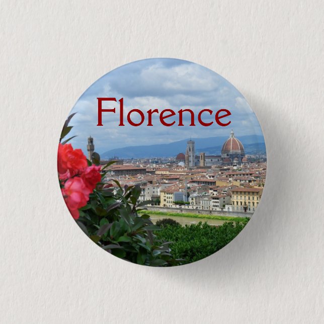 City of Florence, Italy 1 Inch Round Button (Front)