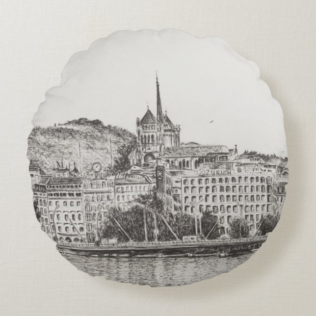 City of Geneva 2011 Round Pillow (Front)