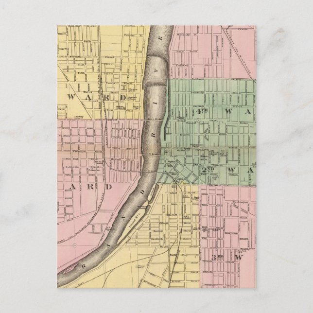 City of Grand Rapids, Kent County Postcard (Front)