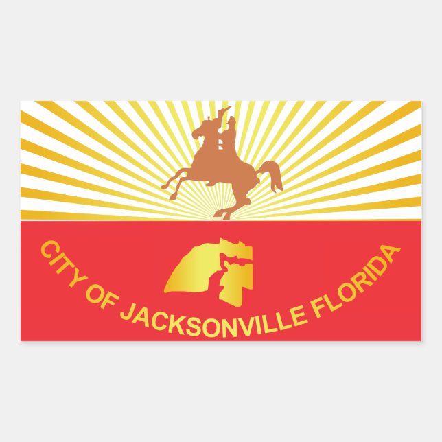 City of Jacksonville flag Sticker (Front)