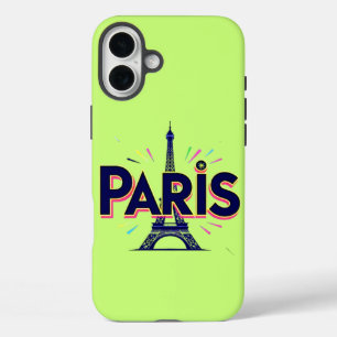 City of Lights: Bold Paris Typography Art iPhone 16 Plus Case