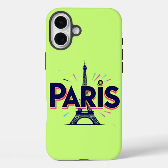 City of Lights: Bold Paris Typography Art Case-Mate iPhone Case (Back)