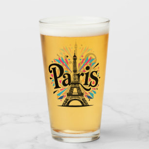 City of Lights: Bold Paris Typography Art Glass