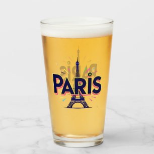 City of Lights: Bold Paris Typography Art Glass