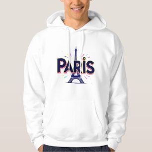 City of Lights: Bold Paris Typography Art Hoodie