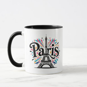 City of Lights: Bold Paris Typography Art Mug