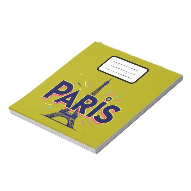 City of Lights: Bold Paris Typography Art Notepad (Rotated)