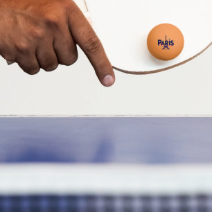 City of Lights: Bold Paris Typography Art Ping Pong Ball