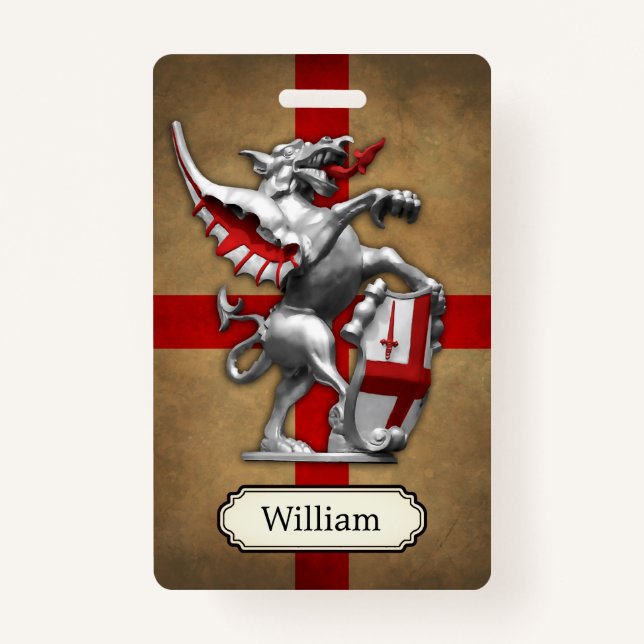 City of London Dragon Personalized Badge (Front)