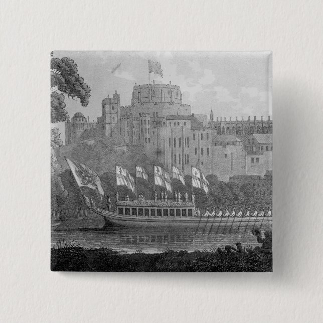 City of London State Barge 2 Inch Square Button (Front)