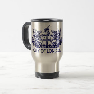 City of London, Vintage, Coat of Arms, England UK Travel Mug