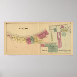 City of Maysville with Chester and Woodville Poster