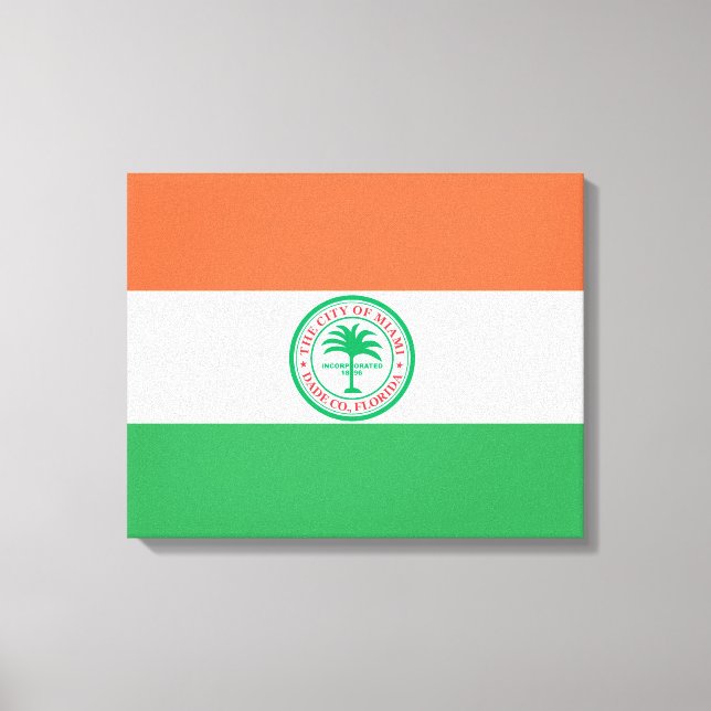 City of Miami flag Canvas Print (Front)