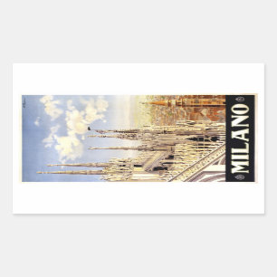 City of Milan Italian Travel Poster 1920 Sticker