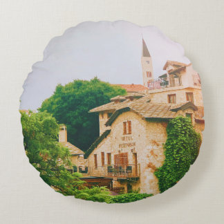 City of Mostar - Bosnia and Herzegovina Round Pillow