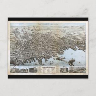 City of New Bedford Massachusetts (1876) Postcard