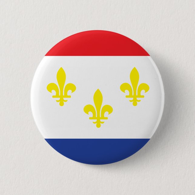City of New Orleans flag 2 Inch Round Button (Front)