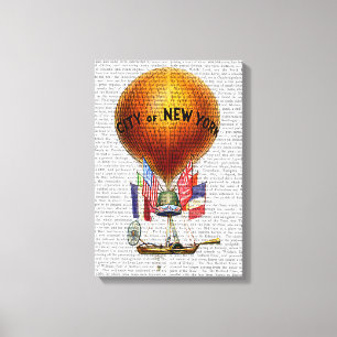City of New York Hot Air Balloon Canvas Print