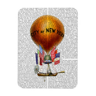 City of New York Hot Air Balloon Magnet