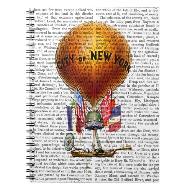 City of New York Hot Air Balloon Notebook (Front)