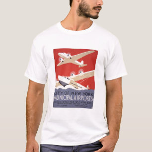 City of New York Municipal Airports - WPA Poster T-Shirt